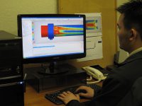 ALZETA design engineers use computational fluid dynamics to analyze combustion designs and optimize fluid flow.
